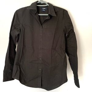 Chaps Size Small Black Button Up Shirt